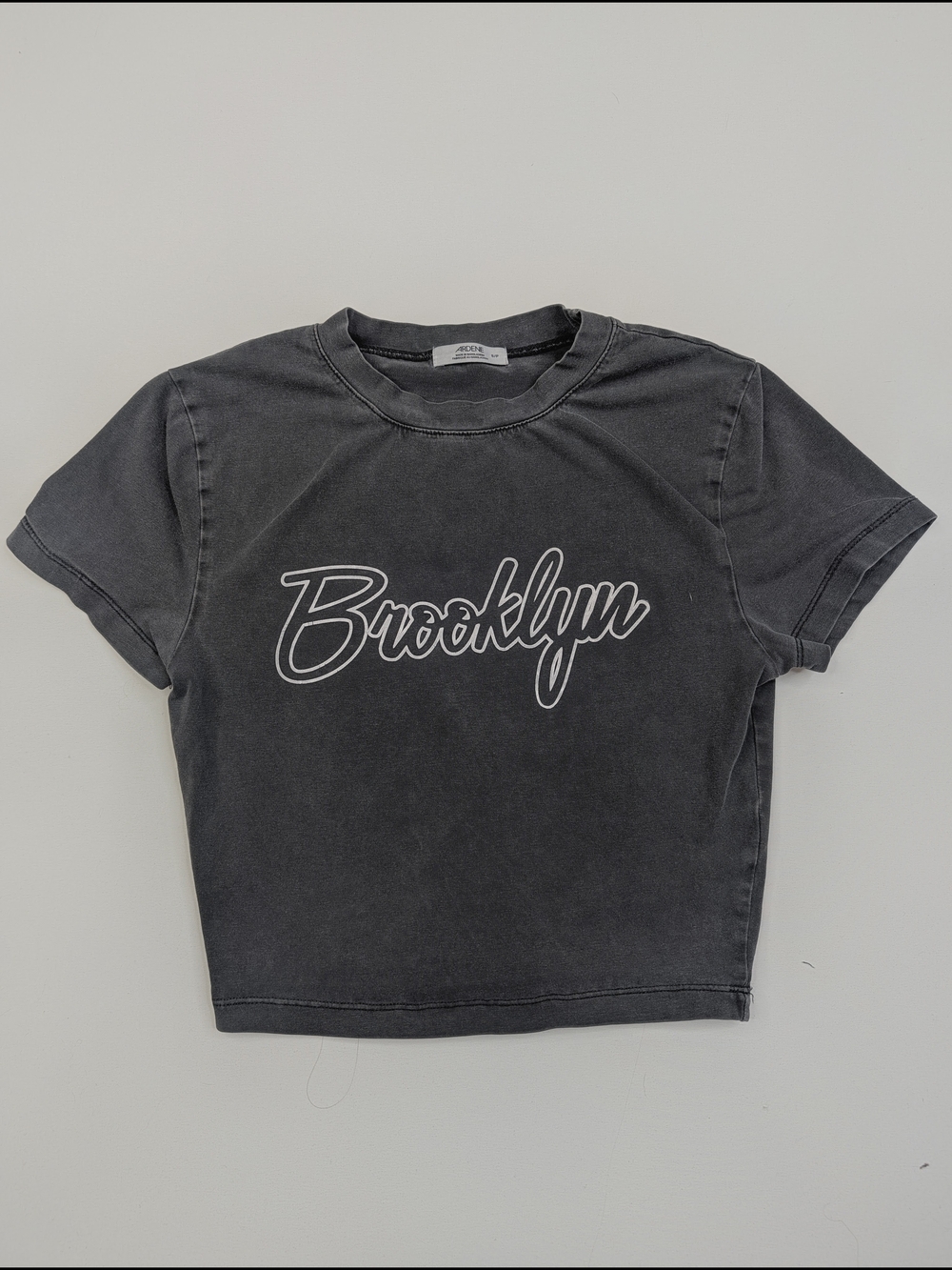 Ardene Black 'Brooklyn' Crop Tee